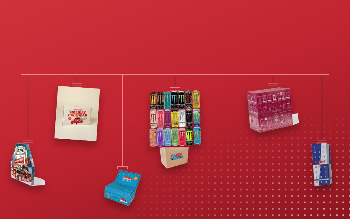 Advent calendars for Men: Monster Energy Drink 12 Assorted Flavours, Barebells 2025, Westwing 2026, Heinz 2024, Red Bull 2024 Official, Makita 2025 Limited Edition