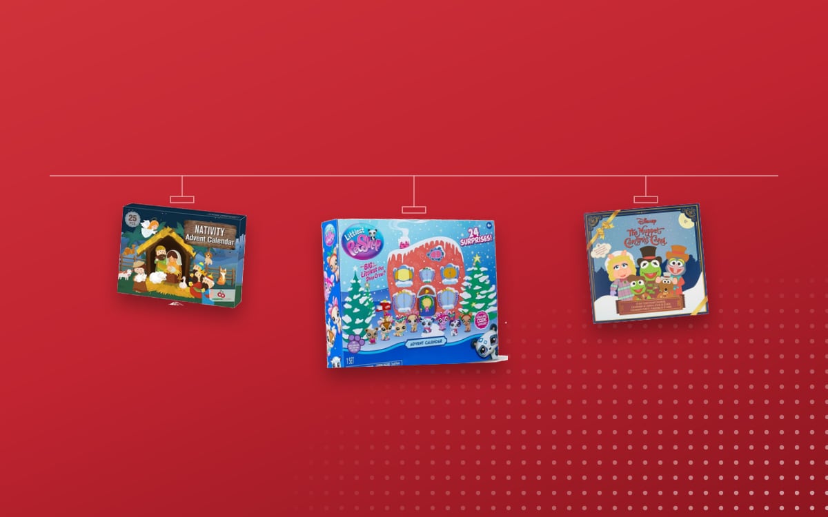 Advent calendars for Babies: Littlest Pet Shop 2024, Nativity Advent Calendar, The Muppet Christmas Carol Disney Store 12-Day Countdown