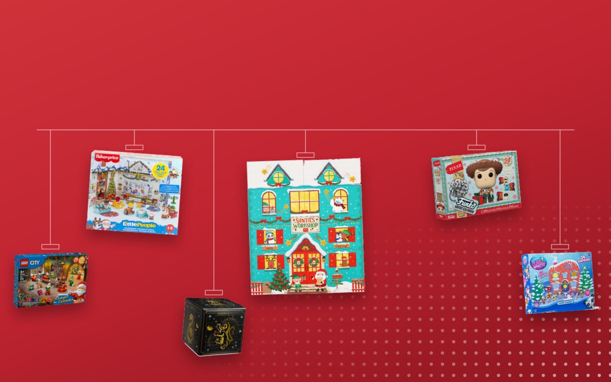 Advent calendars for Girls: Legami 2024, Little People by Fisher-Price 2024, Funko Pop! Pixar Vinyl Figures 2024, LEGO City 2026, Littlest Pet Shop 2024, Harry Potter 2025
