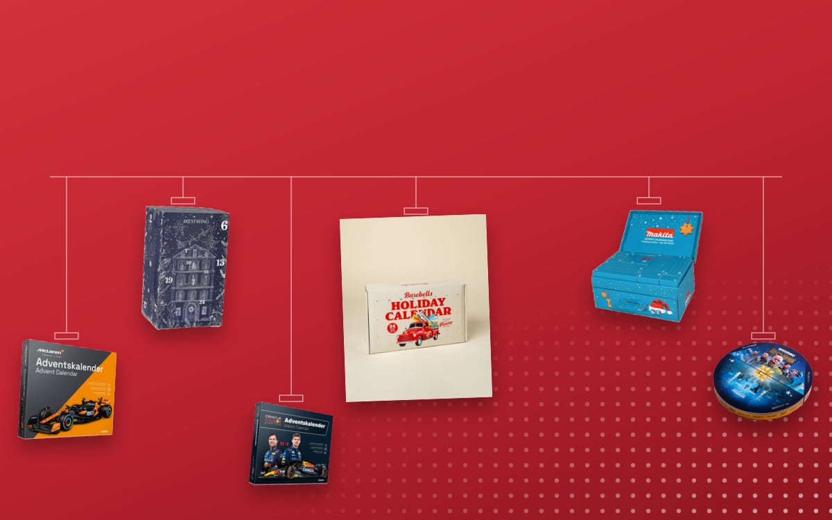 Advent calendars for Dad: Barebells 2025, Westwing 2025, Makita 2025 Limited Edition, FRANZIS McLaren Racing 2025, Winmau Darts 2025, Red Bull Oracle Racing by Franzis