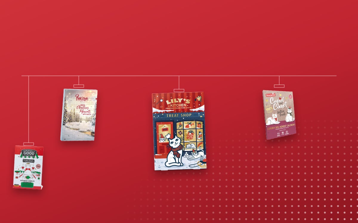 Advent calendars for Cats: Lily's Kitchen Cat 2026, Purizon Grain-Free Advent Calendar for Cats 2026, Rosewood Cupid & Comet Luxury 100% Meat Advent Calendar for Cats 2026, Seriously Good Cat 2026