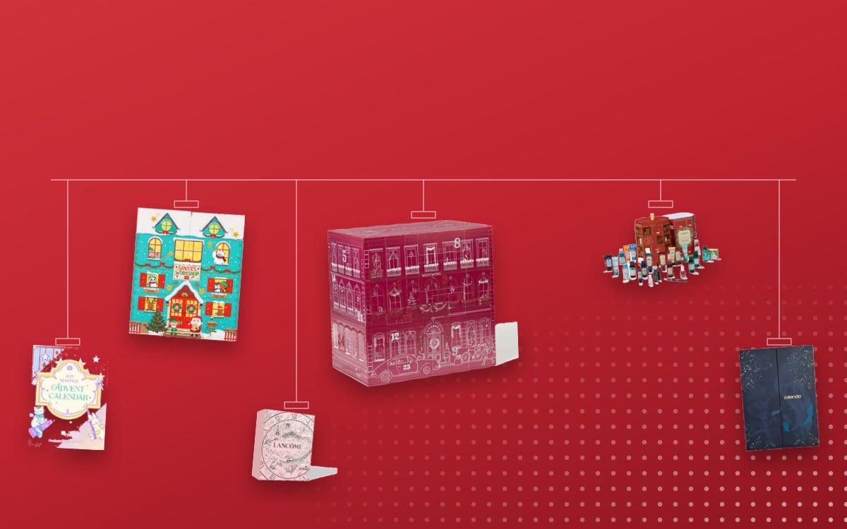 Advent calendars Festive: Westwing 2026, Legami 2024, Yves Rocher 2026, YesStyle 2025, Zalando Beauty 2025, Lancôme 2025