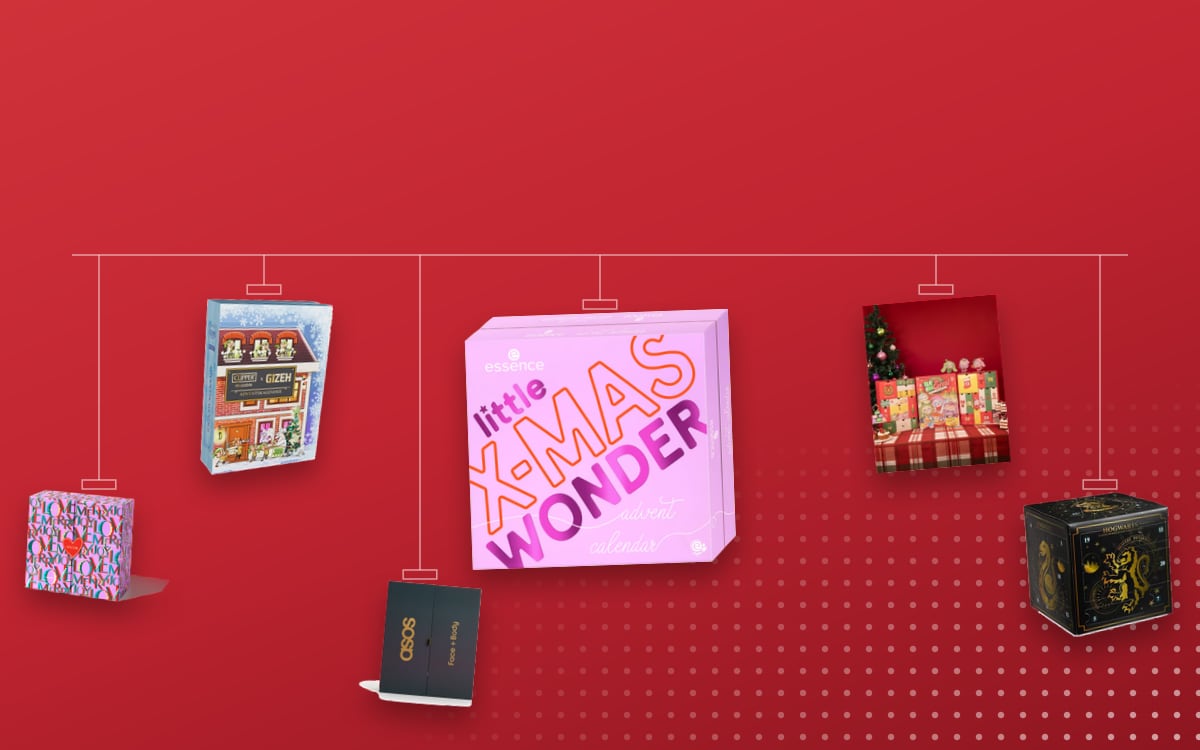 Advent calendars Whimsical / Fun: Essence little X-MAS WONDER 2025, Clipper x Gizeh, YesStyle Y So Cereal 2026, Space NK 2025, Harry Potter 2025, ASOS Face + Body 2025