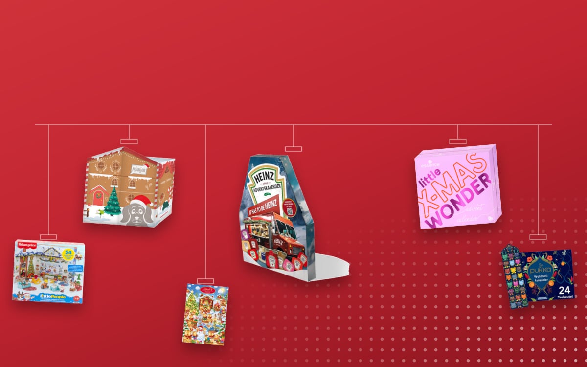 Advent calendars Under $30: Heinz 2024, MjAMjAM Dog 2025, Essence little X-MAS WONDER 2025, Little People by Fisher-Price 2024, Pukka Organic Tea 2025, Lindt Chocolate Teddy Bear Hidden Game