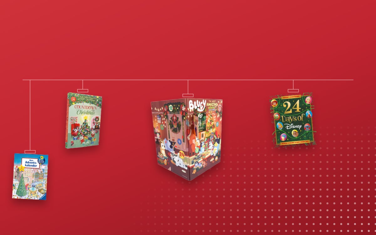 Advent calendars Books: Bluey: The Most Amazing Book Bundle, Little Golden Books Countdown to Christmas 2026, Disney 24 Day Secret Stories Advent Countdown 2026, Ravensburger Wieso? Weshalb? Warum? Mein Adventskalender 2026