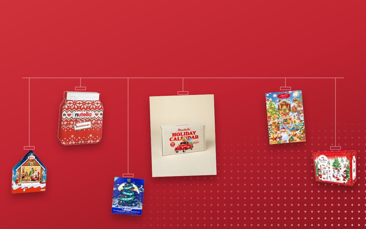 Advent calendars Chocolate: Barebells 2025, Nutella Chocolate, Lindt Chocolate Teddy Bear Hidden Game, Kinder Maxi Mix, Bonne Maman Limited Edition, Universal Yums Around the World Assorted Candy