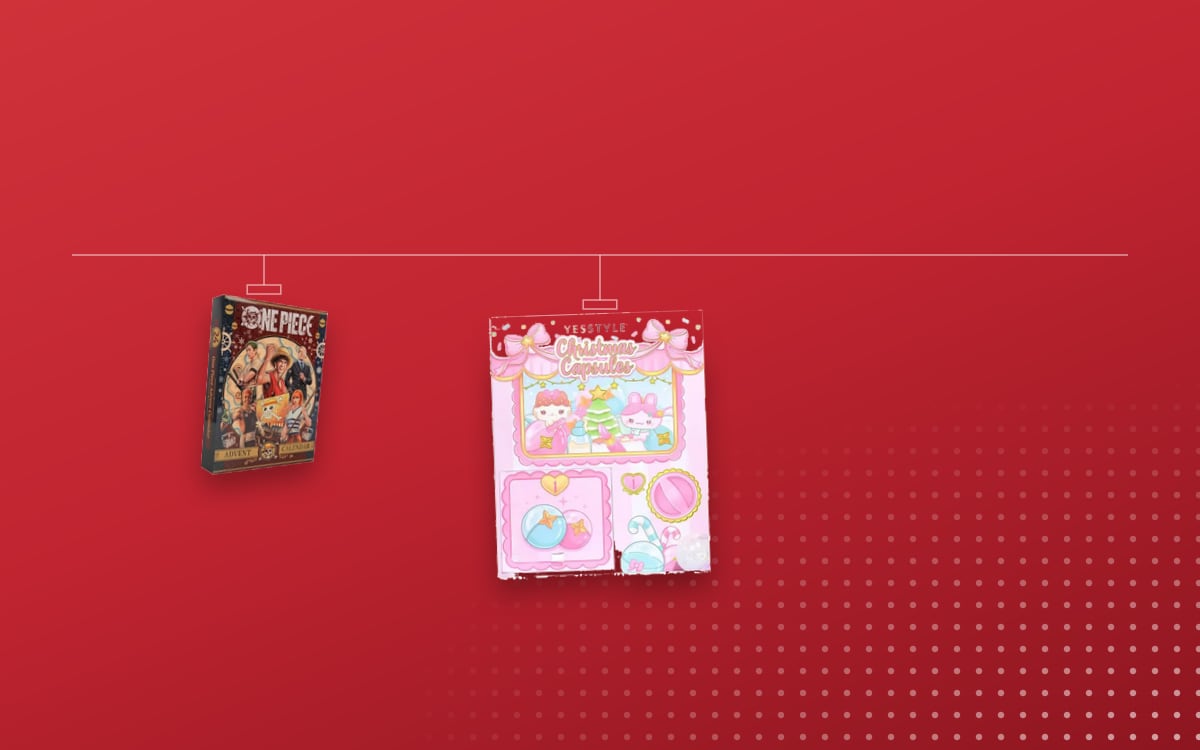 Advent calendars Anime: YesStyle Beauty Box Christmas Capsules 2024, Netflix Cinereplicas One Piece