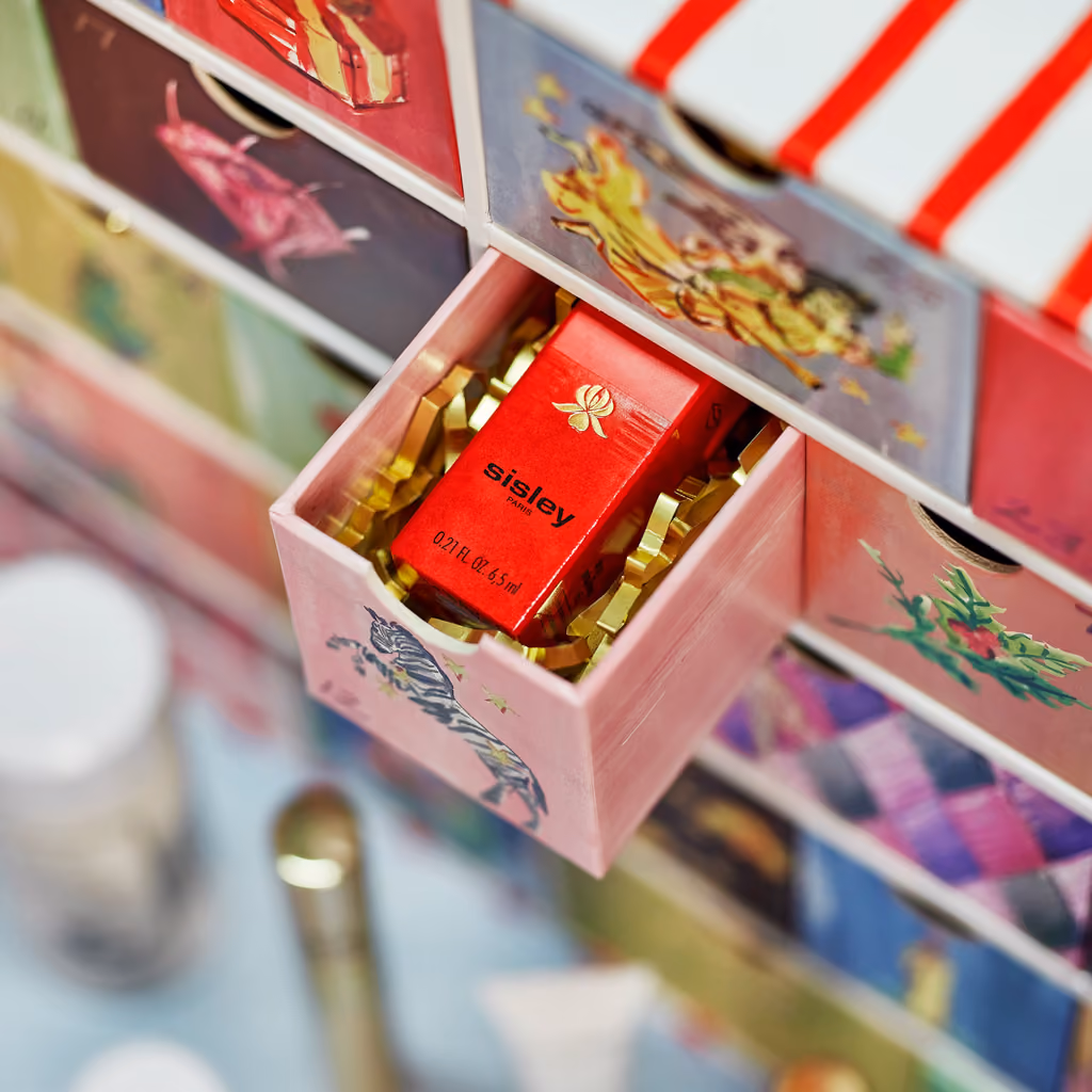 Sisley Advent Calendar 2025 by Luke Edward Hall, a compartment open