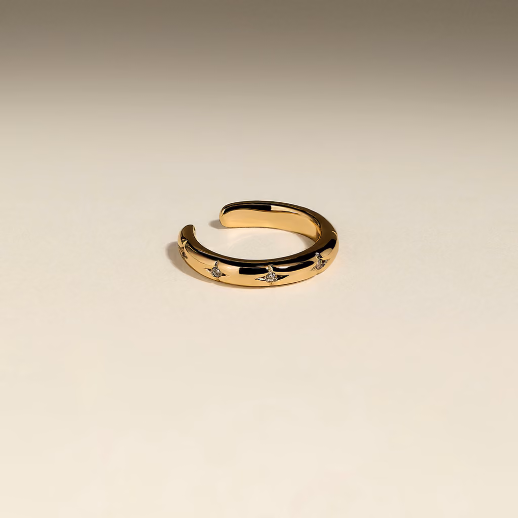 Astrid & Miyu Cosmic Ear Cuff in Gold