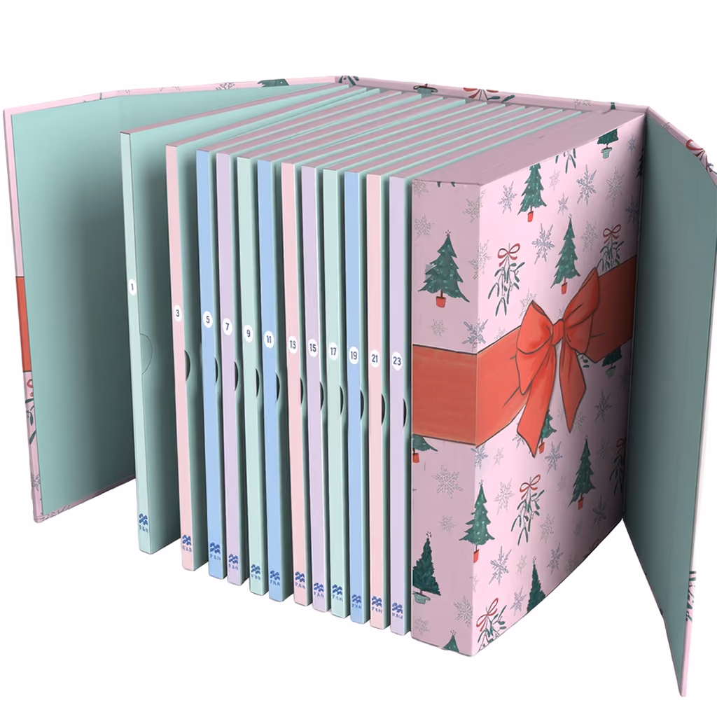 The box opened out, twelve pastel paperbacks numbered 1 to 23 standing in their sleeves