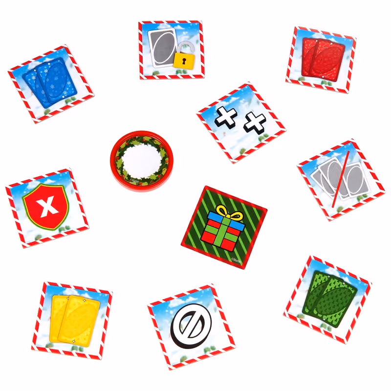 UNO advent calendar with cards and game pieces