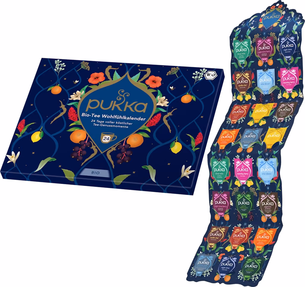 Pukka advent calendar 2026 opened, the tea bags