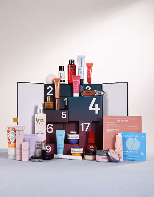 ASOS Face + Body 2025 advent calendar contents, photograph 1 of 2