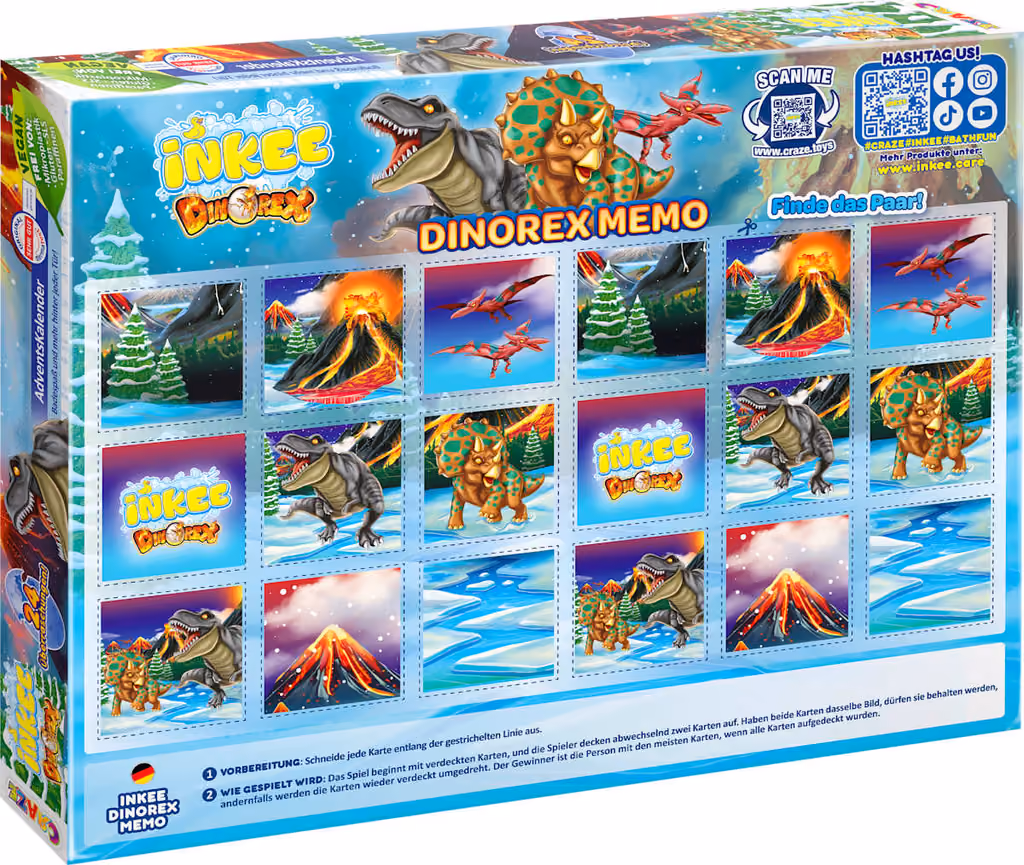 CRAZE Dinorex bath advent calendar 2026