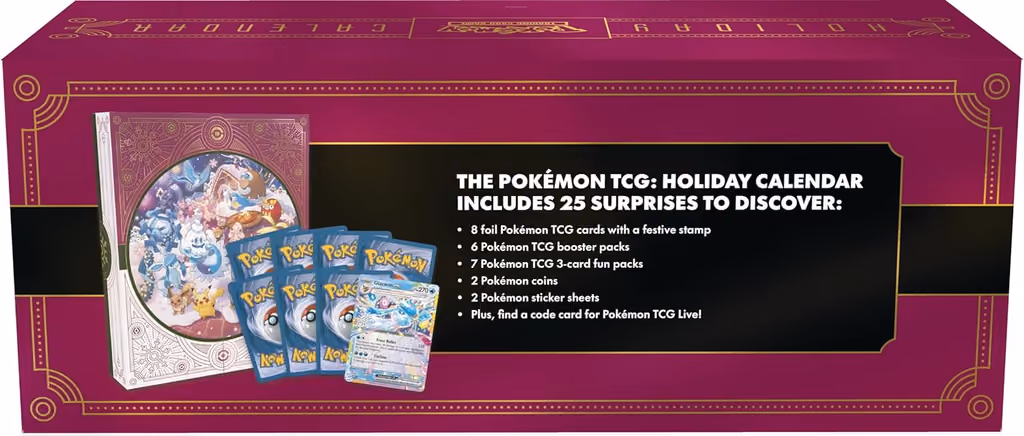 Pokémon TCG: Holiday 2025 advent calendar contents, photograph 1 of 3