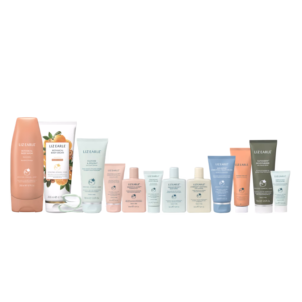 The twelve products from the calendar lined up on their own
