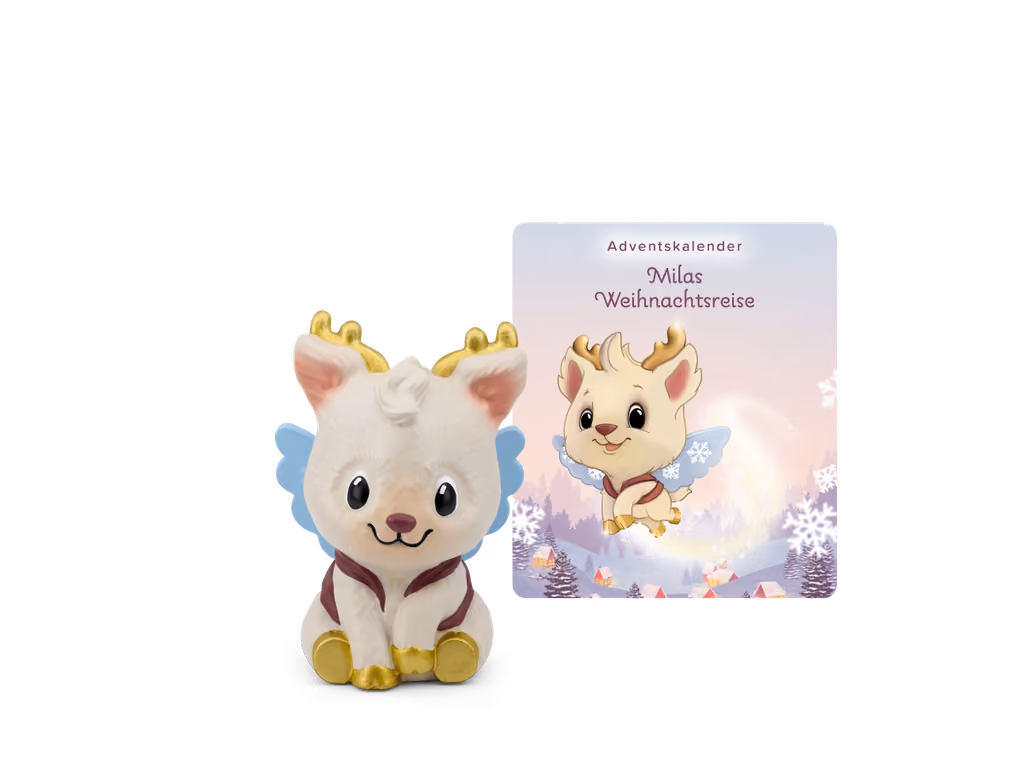 The Mila Tonie beside its Adventskalender story card