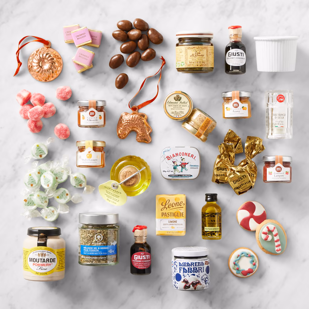 The 25 pieces from Chuck's Luxury advent calendar laid out