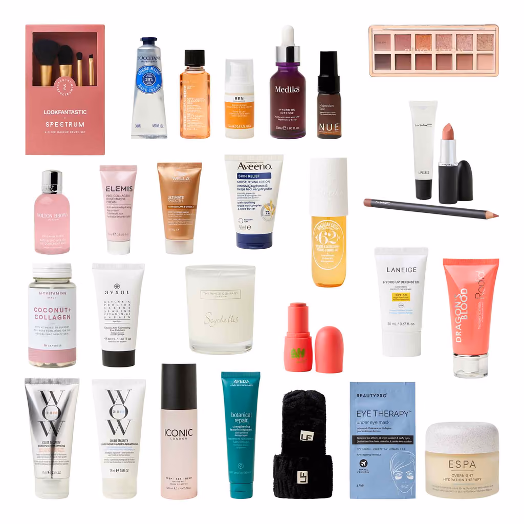 Lookfantastic Beauty Advent Calendar 2025, the 25 pieces