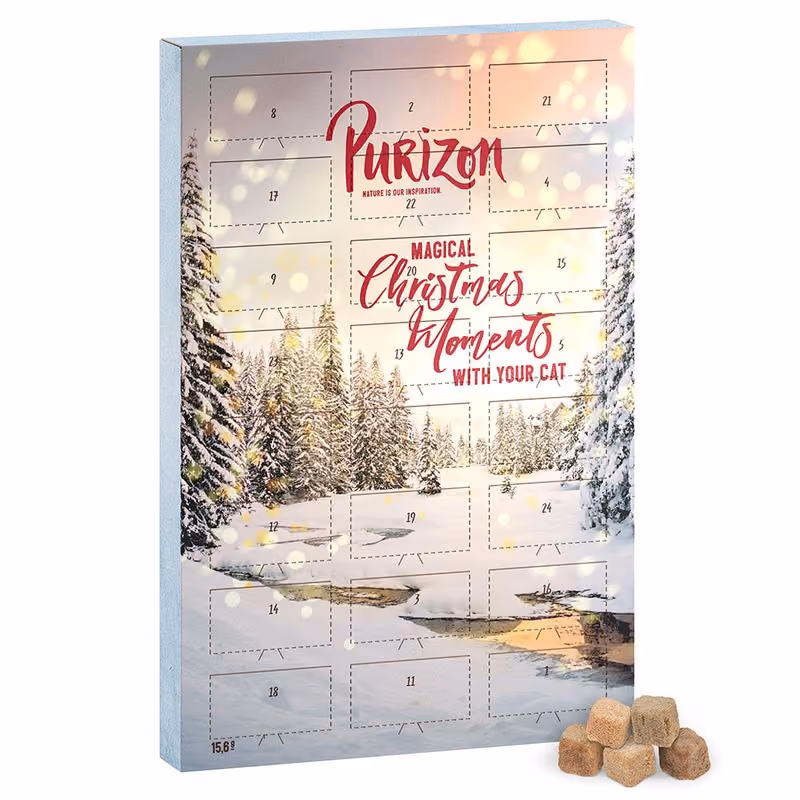Purizon advent calendar for cats with its freeze-dried snacks
