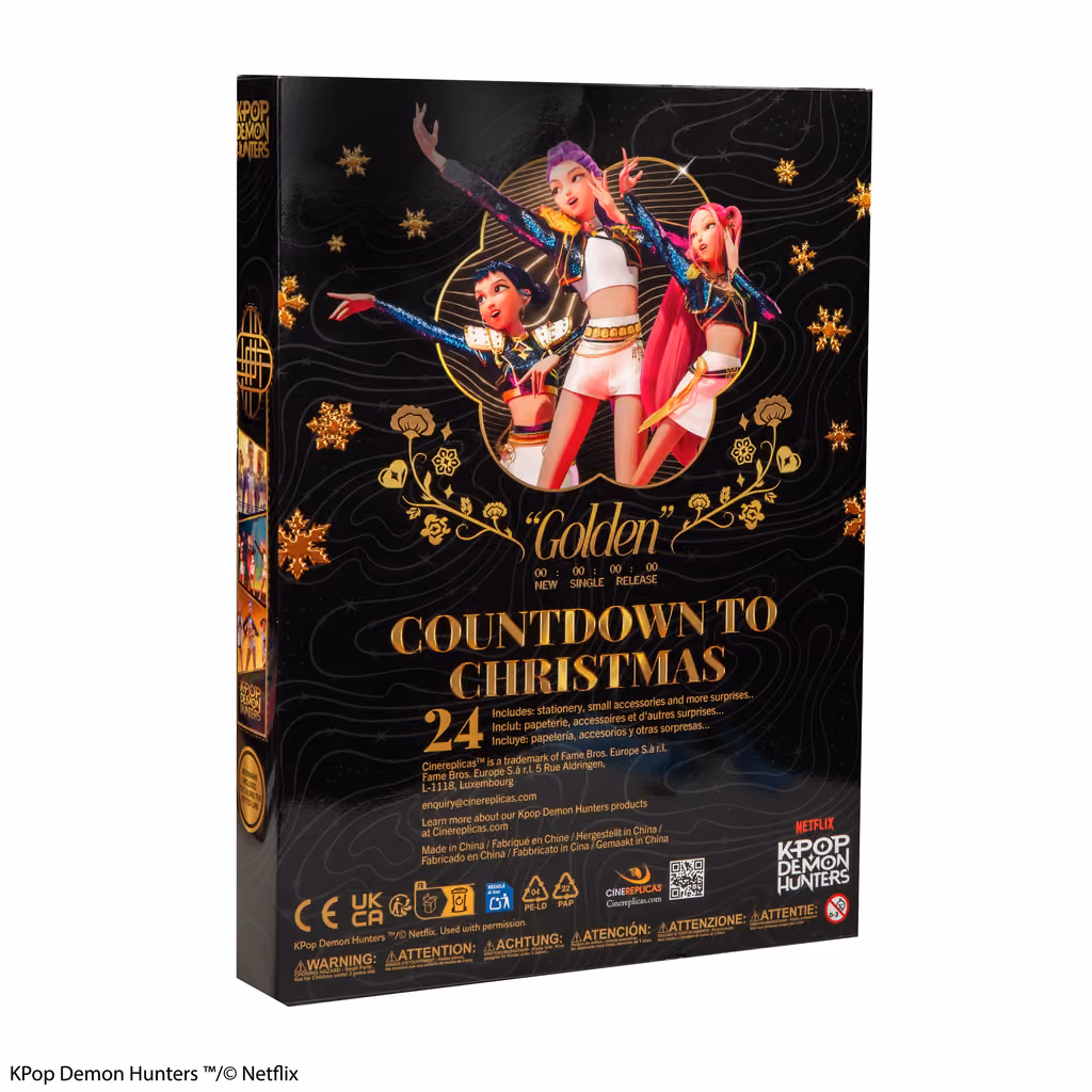 Another view of the KPop Demon Hunters 2026 calendar box