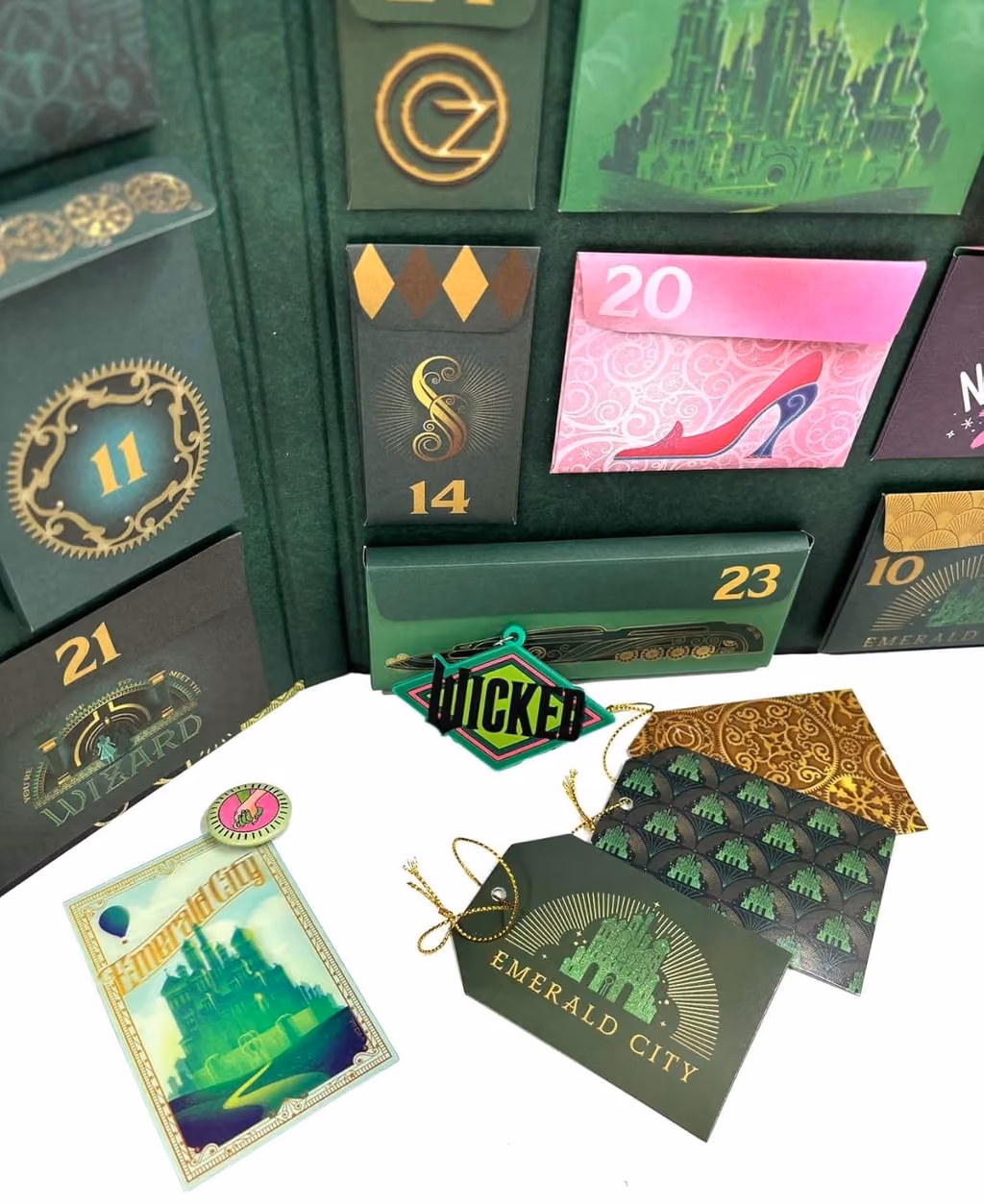 Wicked The Official Insight Editions advent calendar contents, photograph 1 of 2