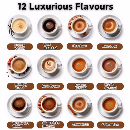 Tilz 24 Days Flavoured Ground Coffee advent calendar contents, photograph 2 of 2