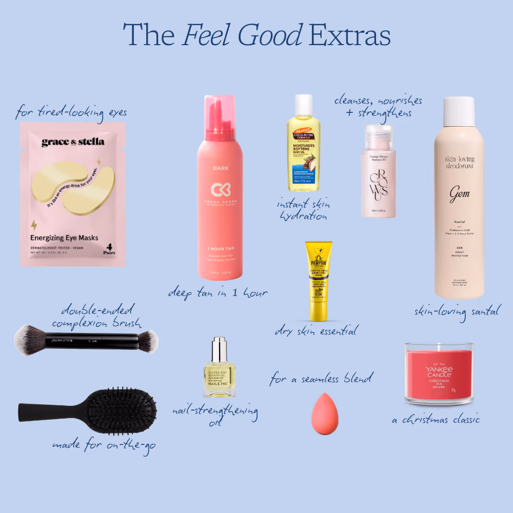 The body care, tools and candle on a blue ground