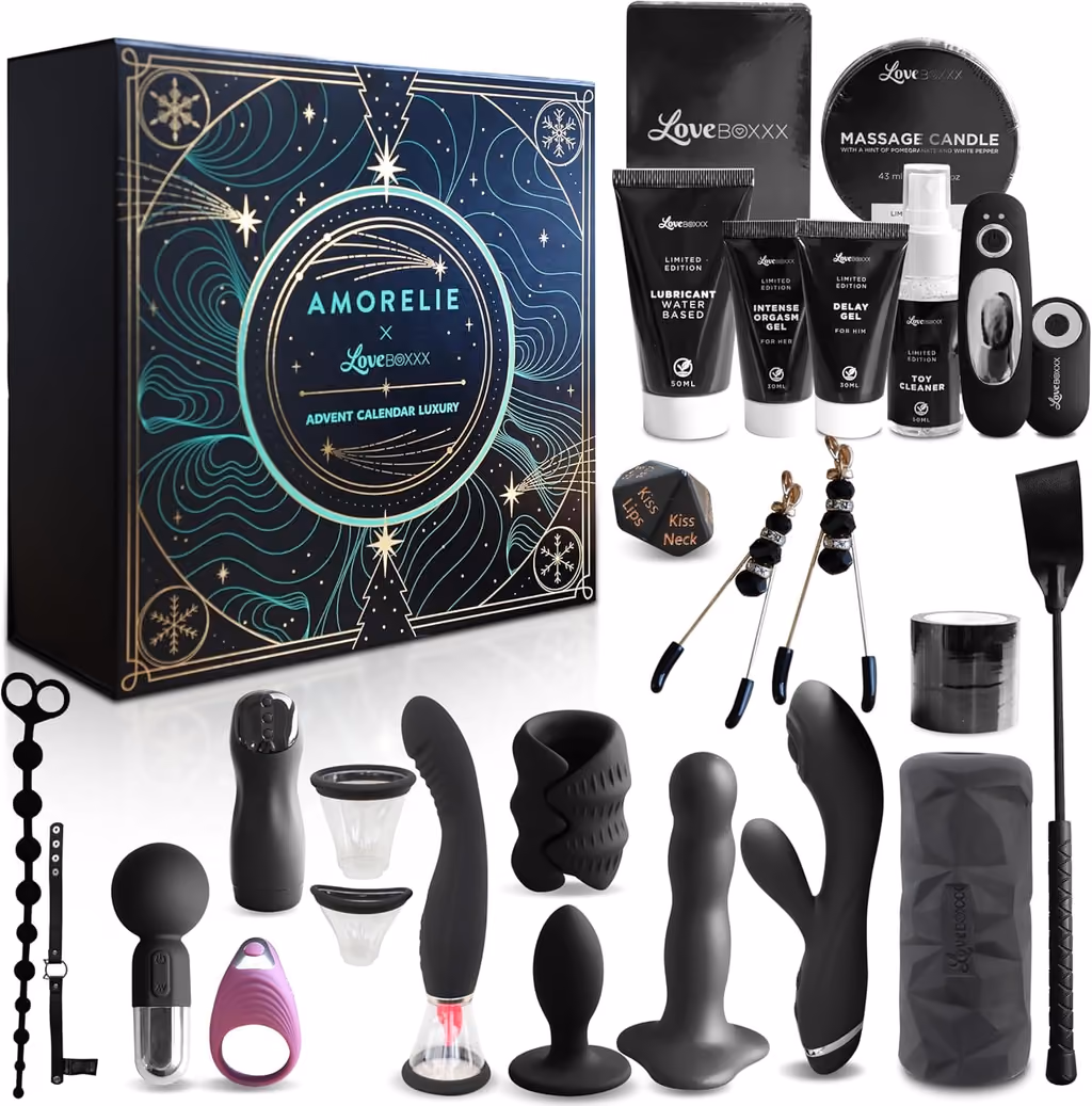 Amorelie Luxury 2024 advent calendar contents, photograph 1 of 2