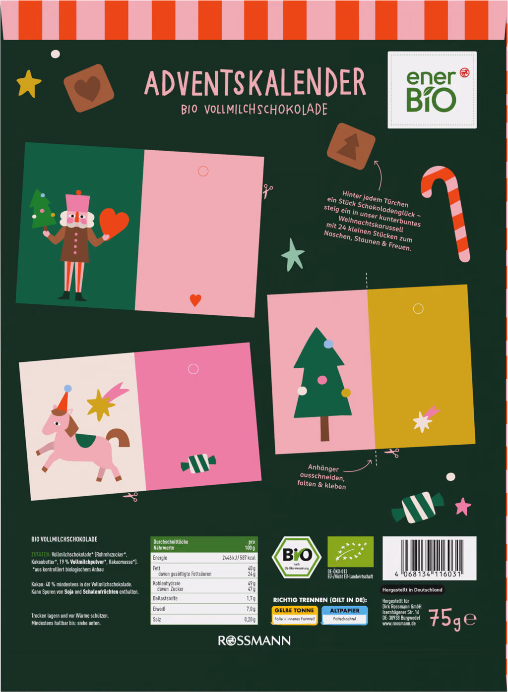 enerBiO milk chocolate advent calendar 2026