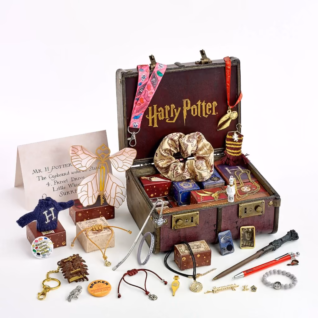 Harry Potter Trunk Box 2024 advent calendar contents, photograph 1 of 1