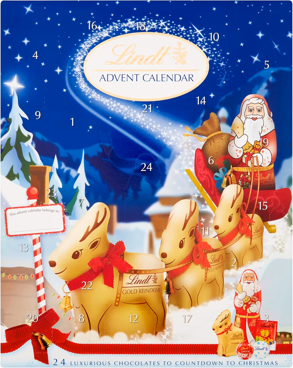 Lindt Medium Milk Chocolate 2025, Lindt advent calendar