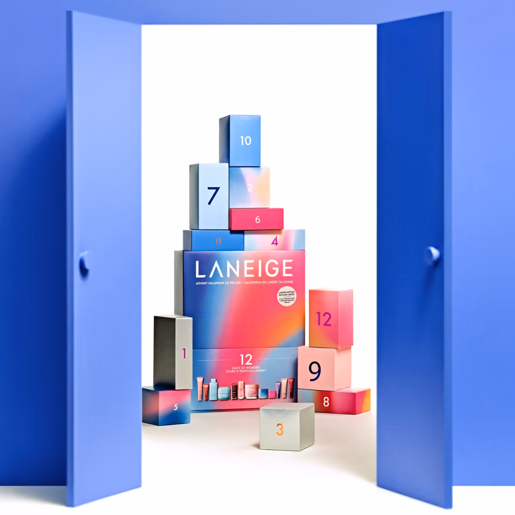 The numbered drawers stacked in front of the open blue box