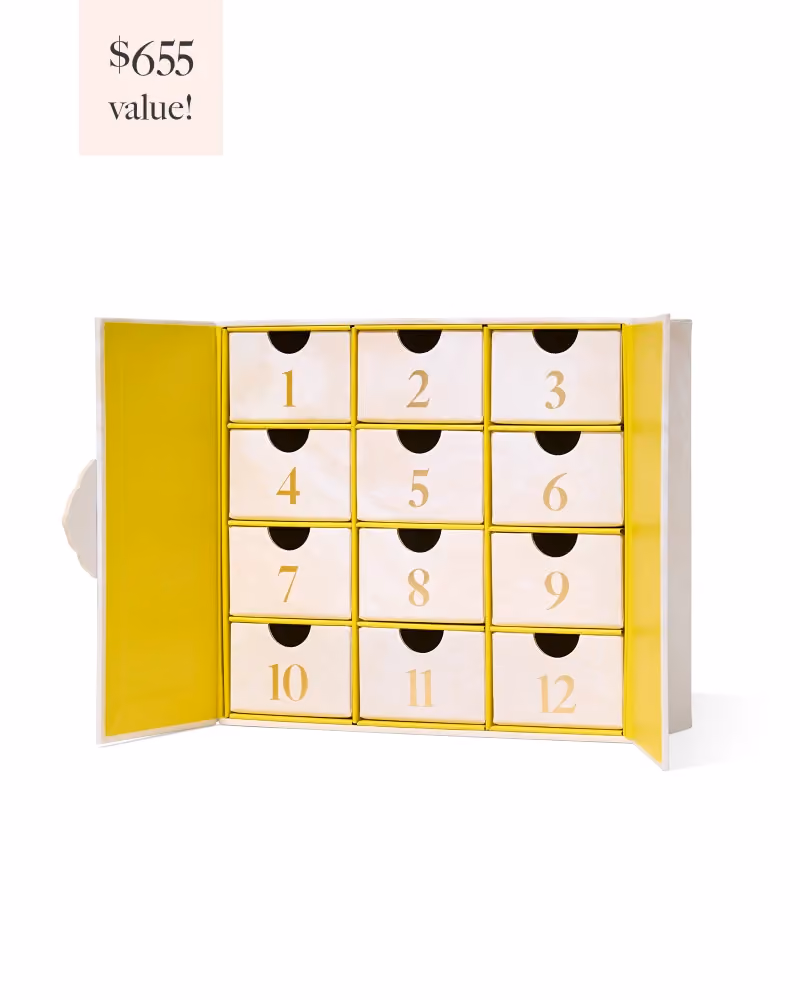 Kendra Scott 12 Days of Joy Bestsellers advent calendar contents, photograph 1 of 1