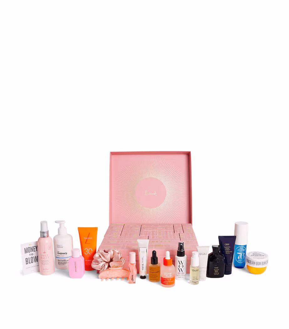 Harrods 12 Days of Hair & Body 2025 advent calendar contents, photograph 2 of 2