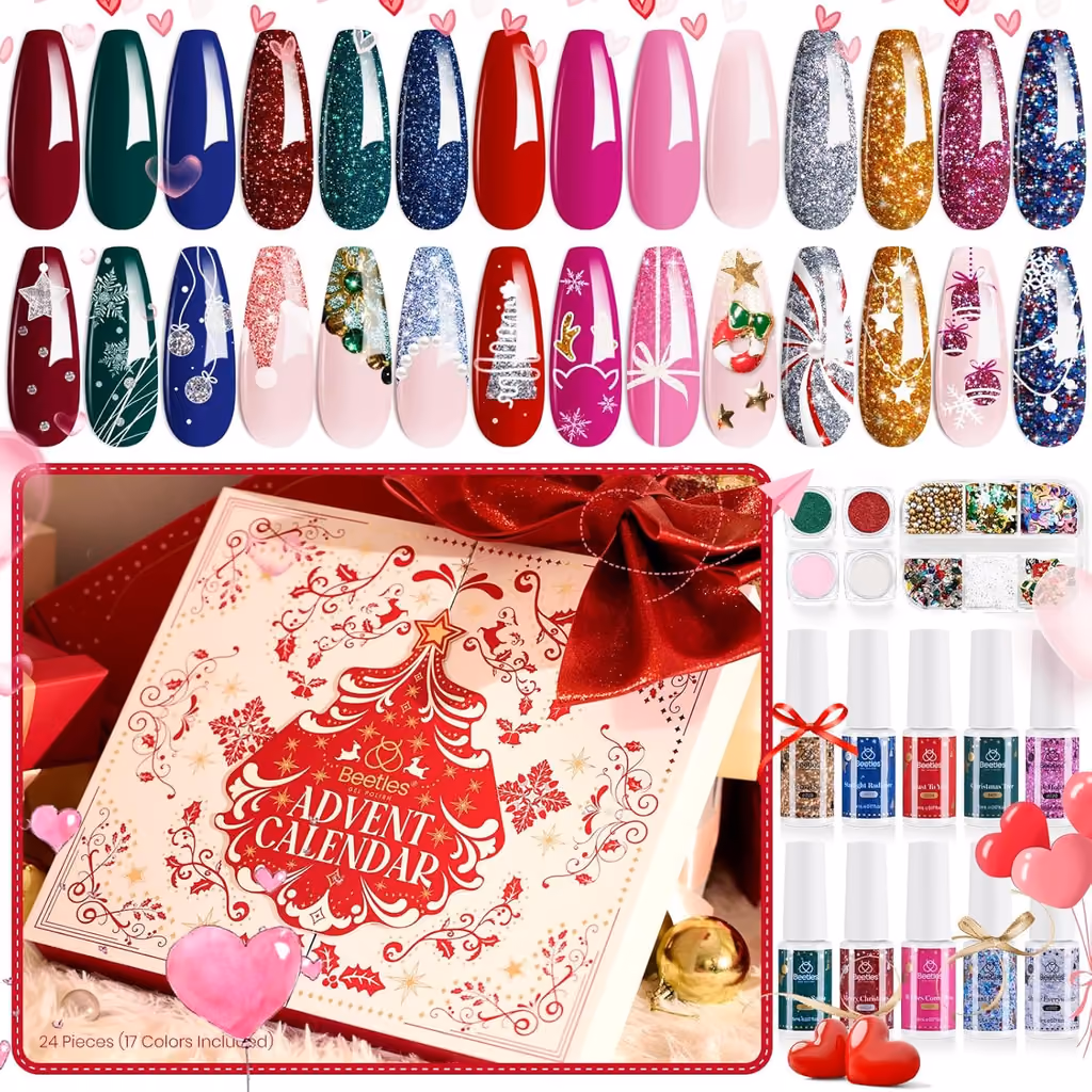 Beetles Gel Nail Polish Christmas advent calendar contents, photograph 2 of 3