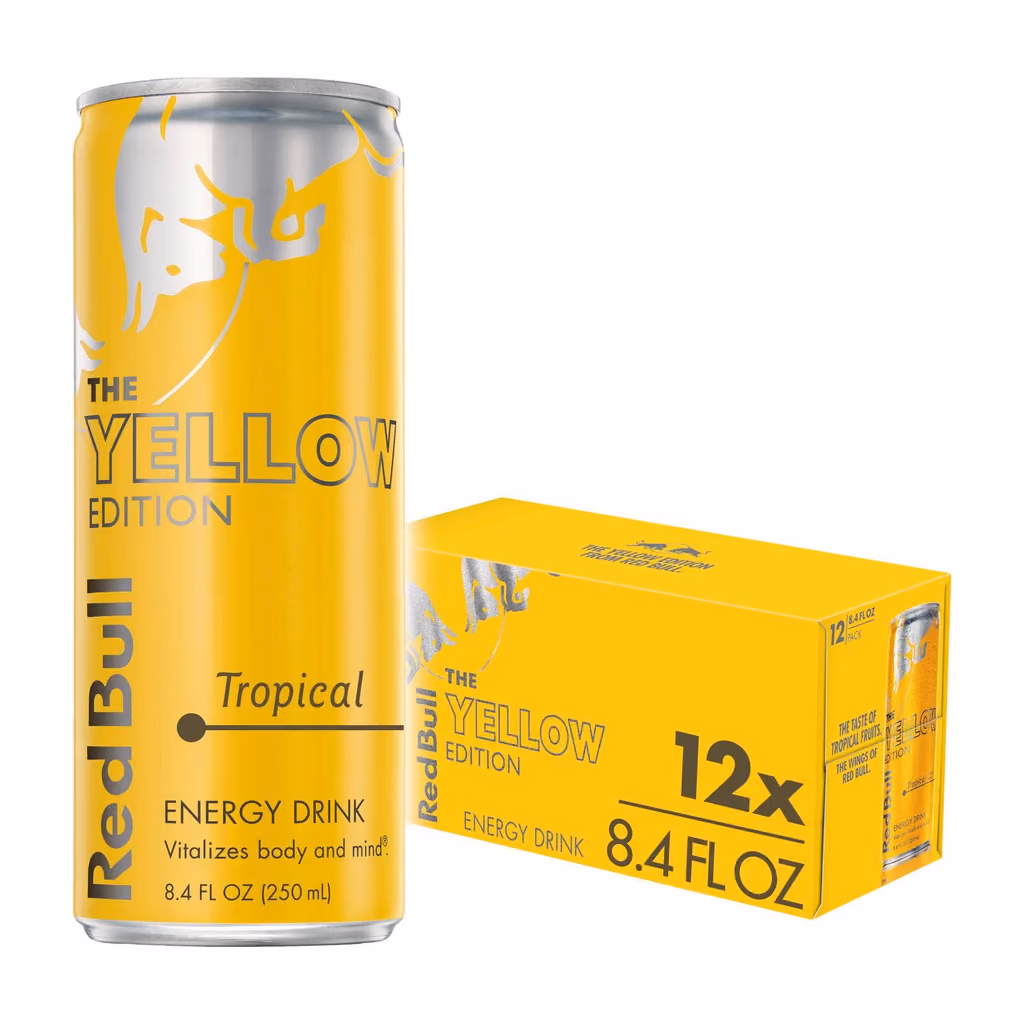 Red Bull Yellow Edition Energy Drink Pack of 24, Red Bull advent calendar