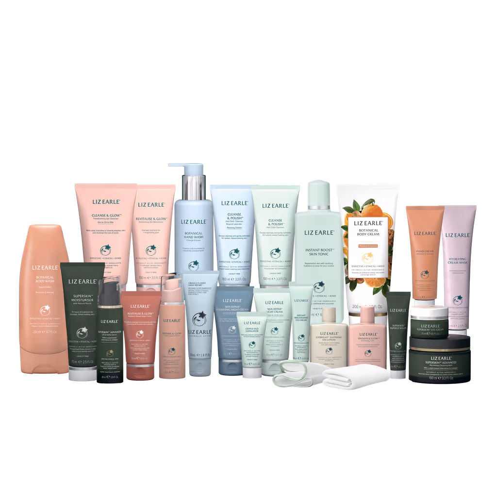The 24 products from the calendar lined up on their own