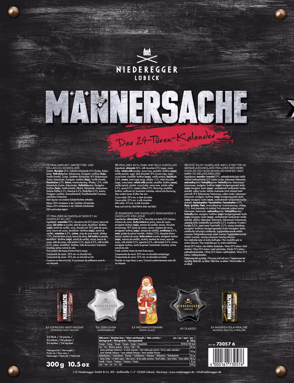 Niederegger Männersache Adventskalender 2024 open