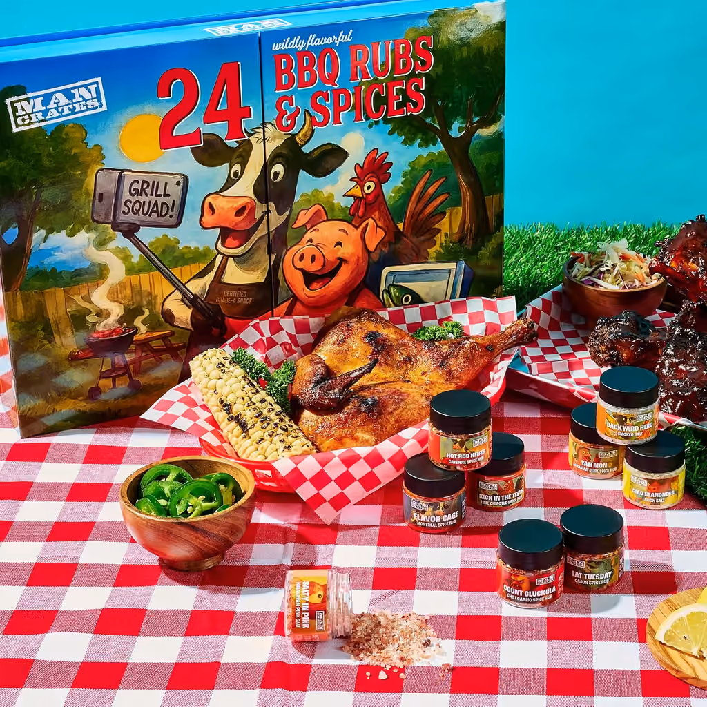 Man Crates Grill Squad BBQ Rubs and Spices Advent Calendar 2026, Man Crates advent calendar