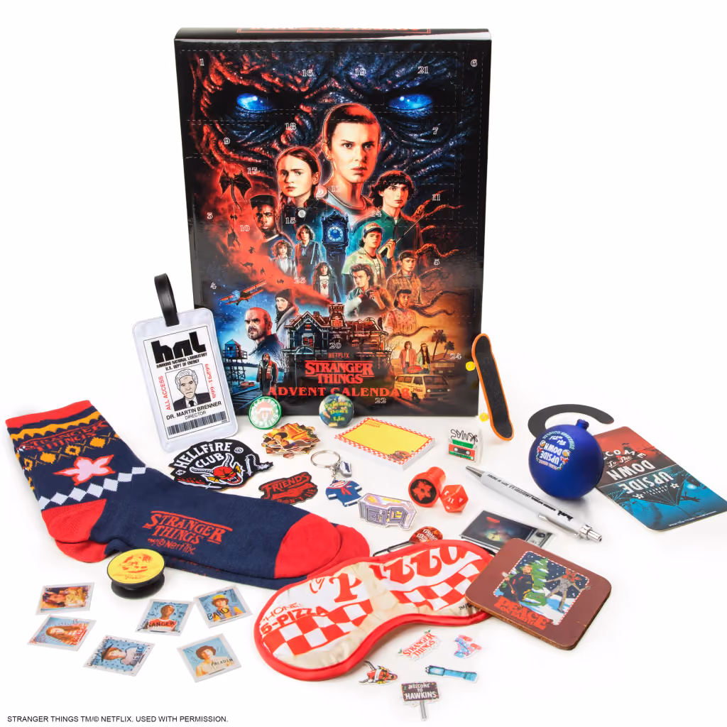 Cinereplicas Stranger Things advent calendar contents, photograph 1 of 3