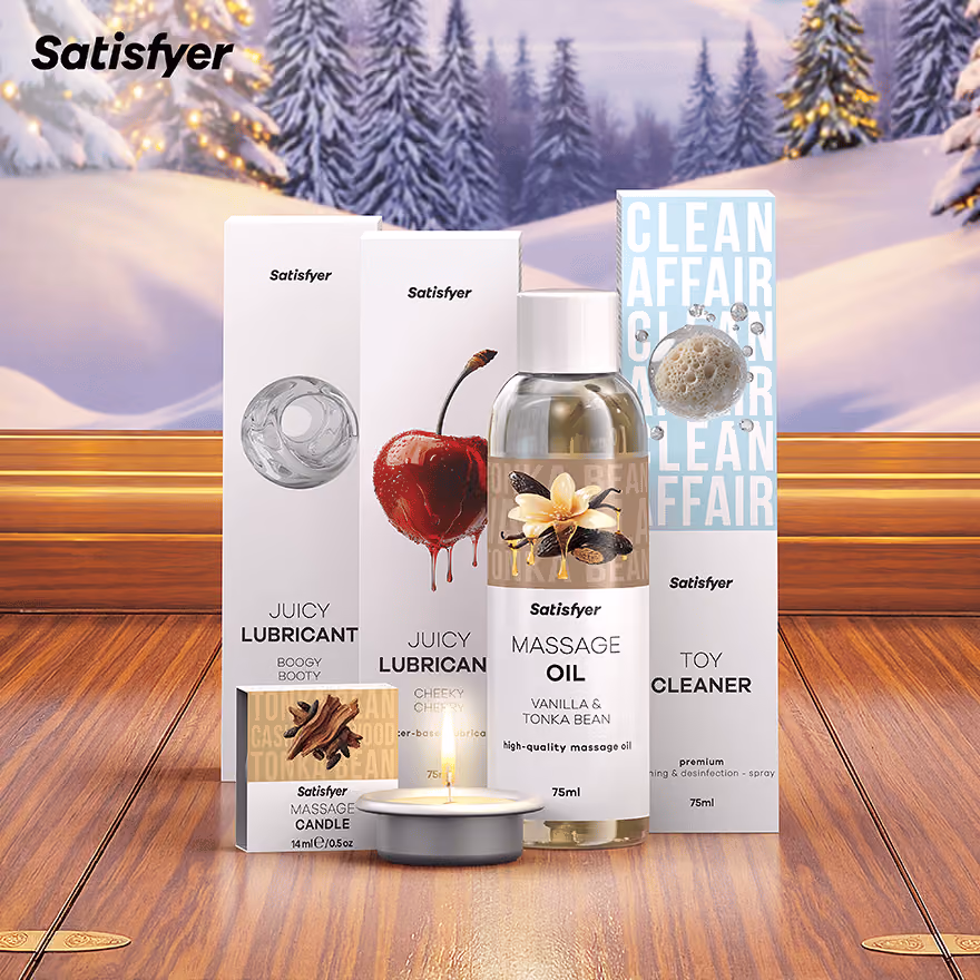The lubricants, massage oil, candle and toy cleaner