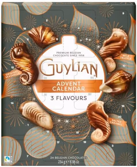 Guylian 3 Praline Chocolates Flavours, Guylian advent calendar