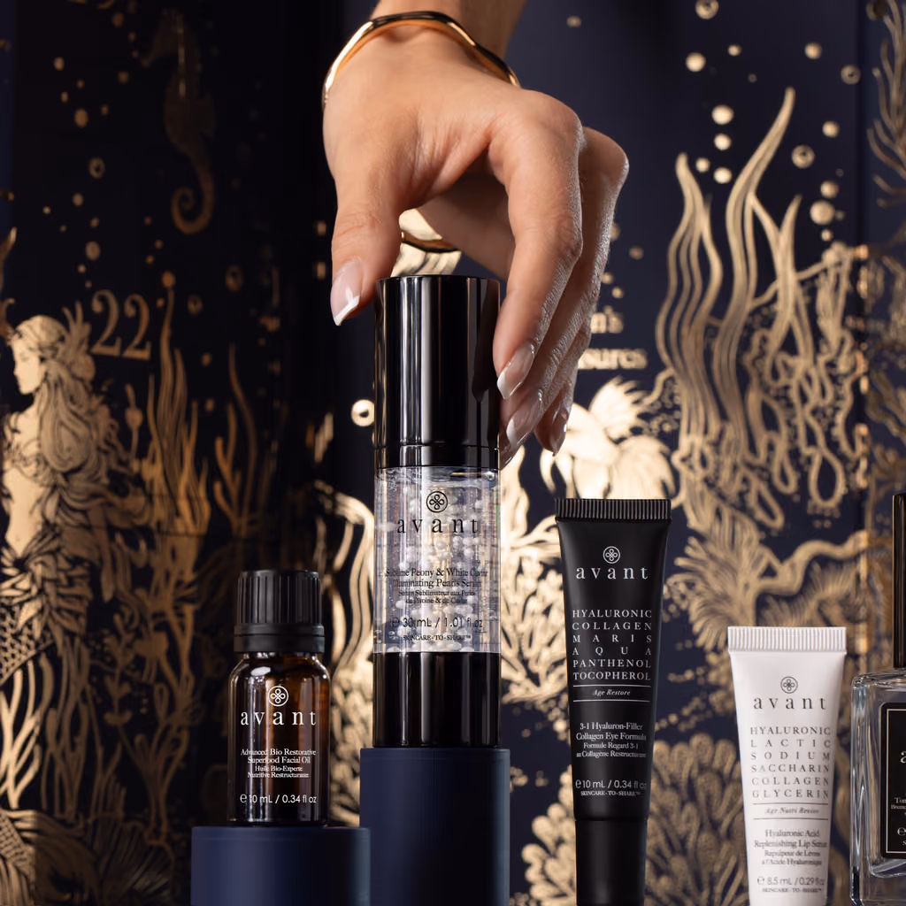 The Avant Odyssey 2026 calendar with its white caviar serum