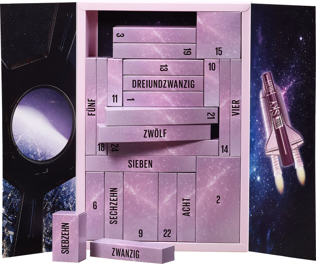 Maybelline Adventskalender 2025, the box open