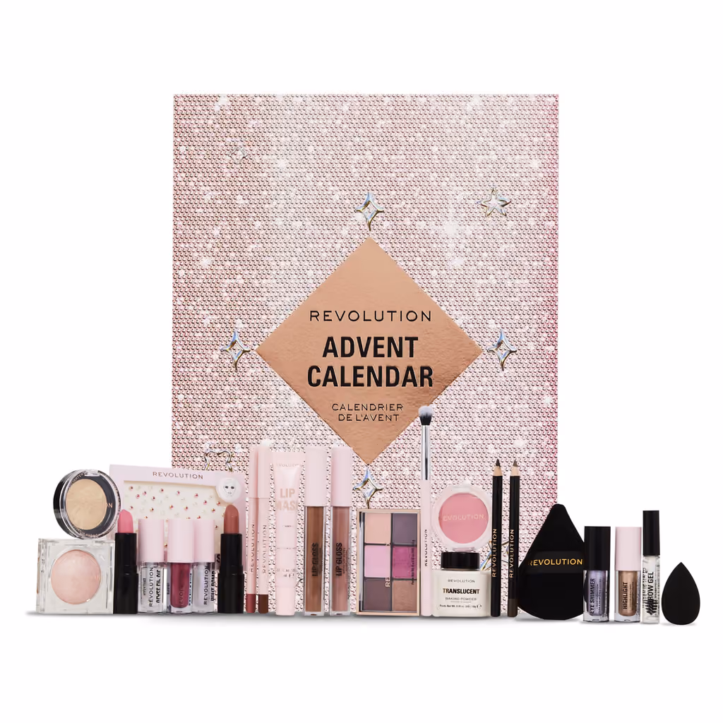 Revolution Beauty 2024 advent calendar contents, photograph 1 of 1