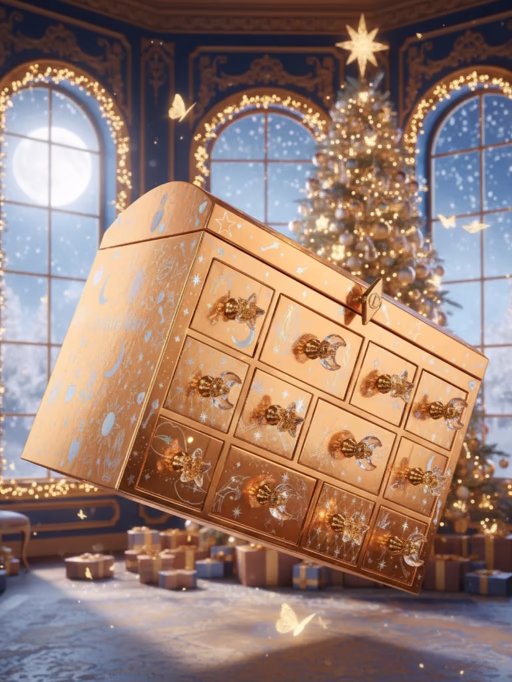 Our photograph of what is inside Charlotte Tilbury Beauty Treasure Chest 2025
