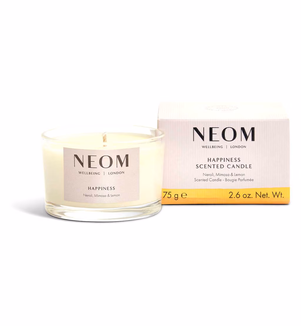 NEOM Wellbeing Happiness Travel Candle