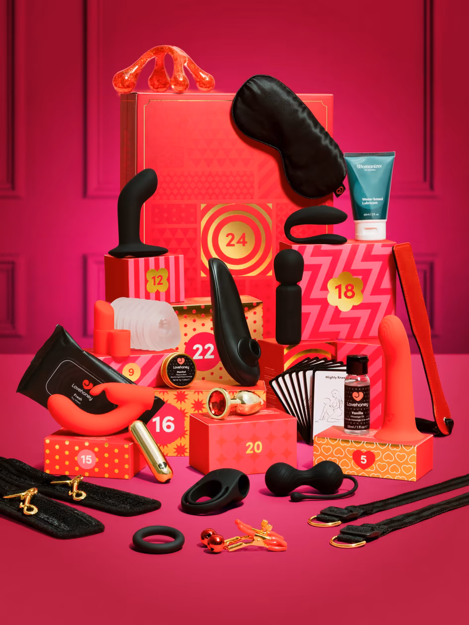 Lovehoney Discover Pleasure 2025 advent calendar contents, photograph 1 of 4