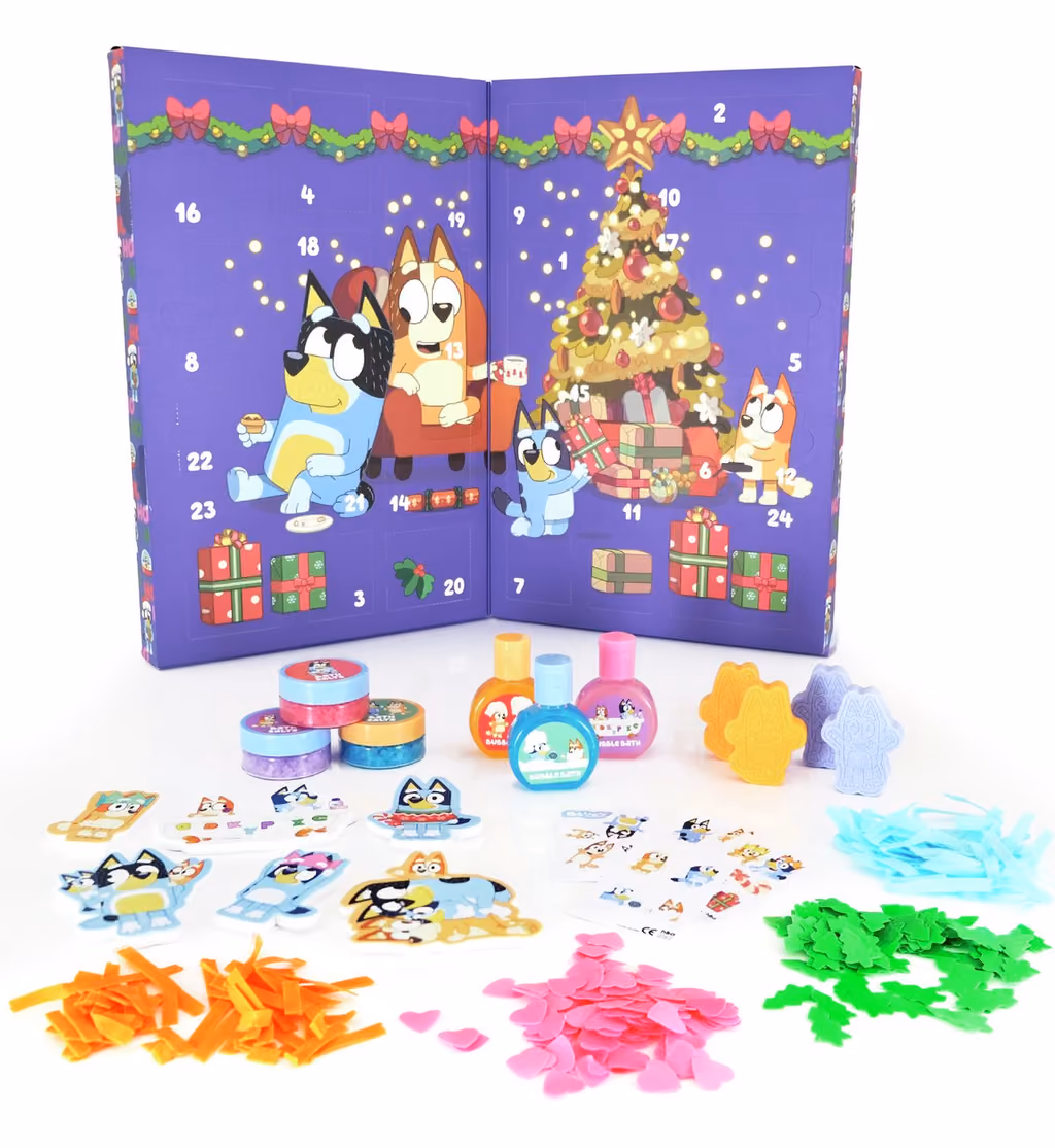 Bluey advent calendar bath gift set, the 24 bath items